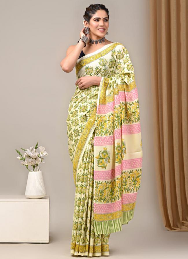 Cotton Multi Casual Wear Printed Saree